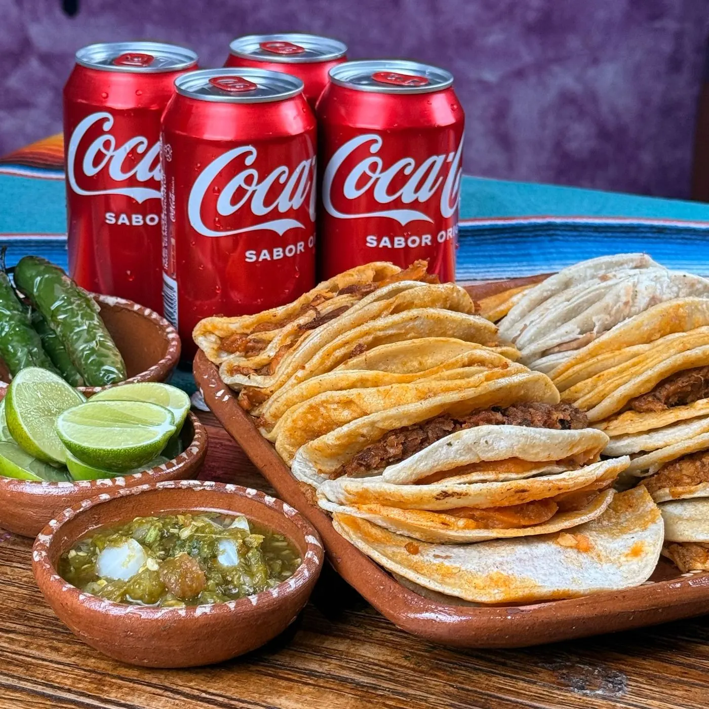 Tacos de canasta de La Mexicana servidos para varias personas
